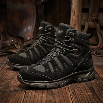 LightInthebox Men's Hiking Boots, Rugged Outdoor Ankle Boots with Adventure Style, Comfortable Walking Shoes for Hiking, Camping, Travel and Outdoor Activities