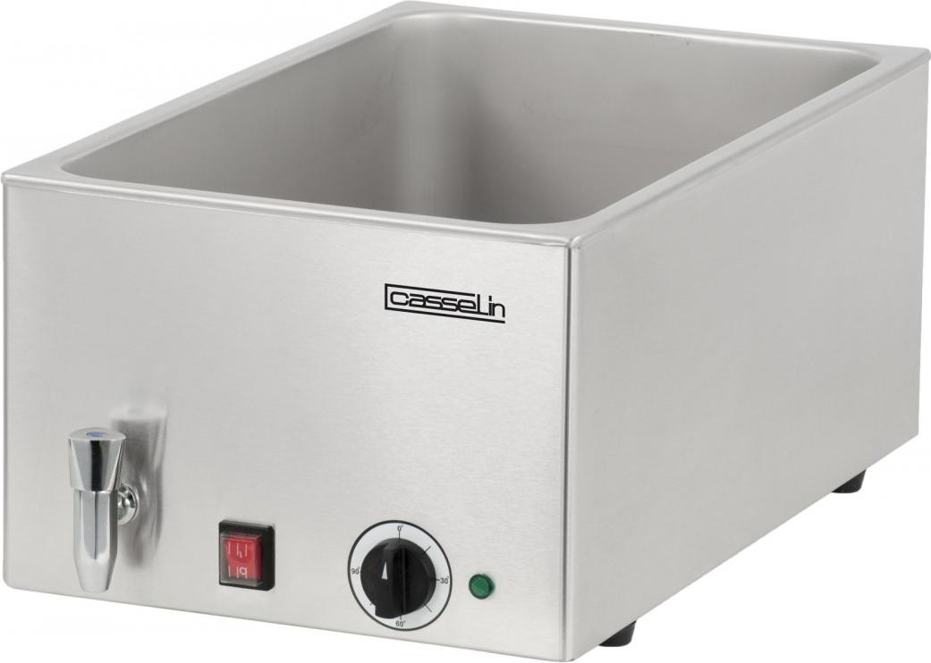 Casselin Waterbad met afvoerkraan, formaat GN 1/1