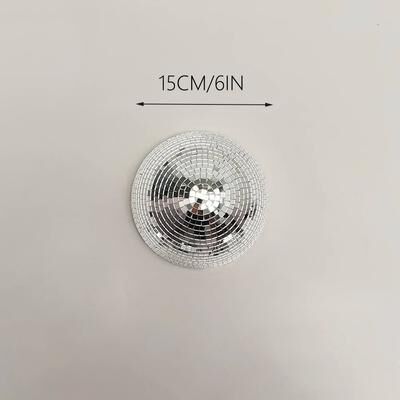 Uplifted Finds Semicircle Wall Disco Ball   Mirrored Metallic Home Decor & Wedding Wall Art 15cm