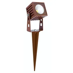 Beneito & Faure ZAS Beneito 7W IP65 quadratischer LED-Strahler, Cortenfarbe