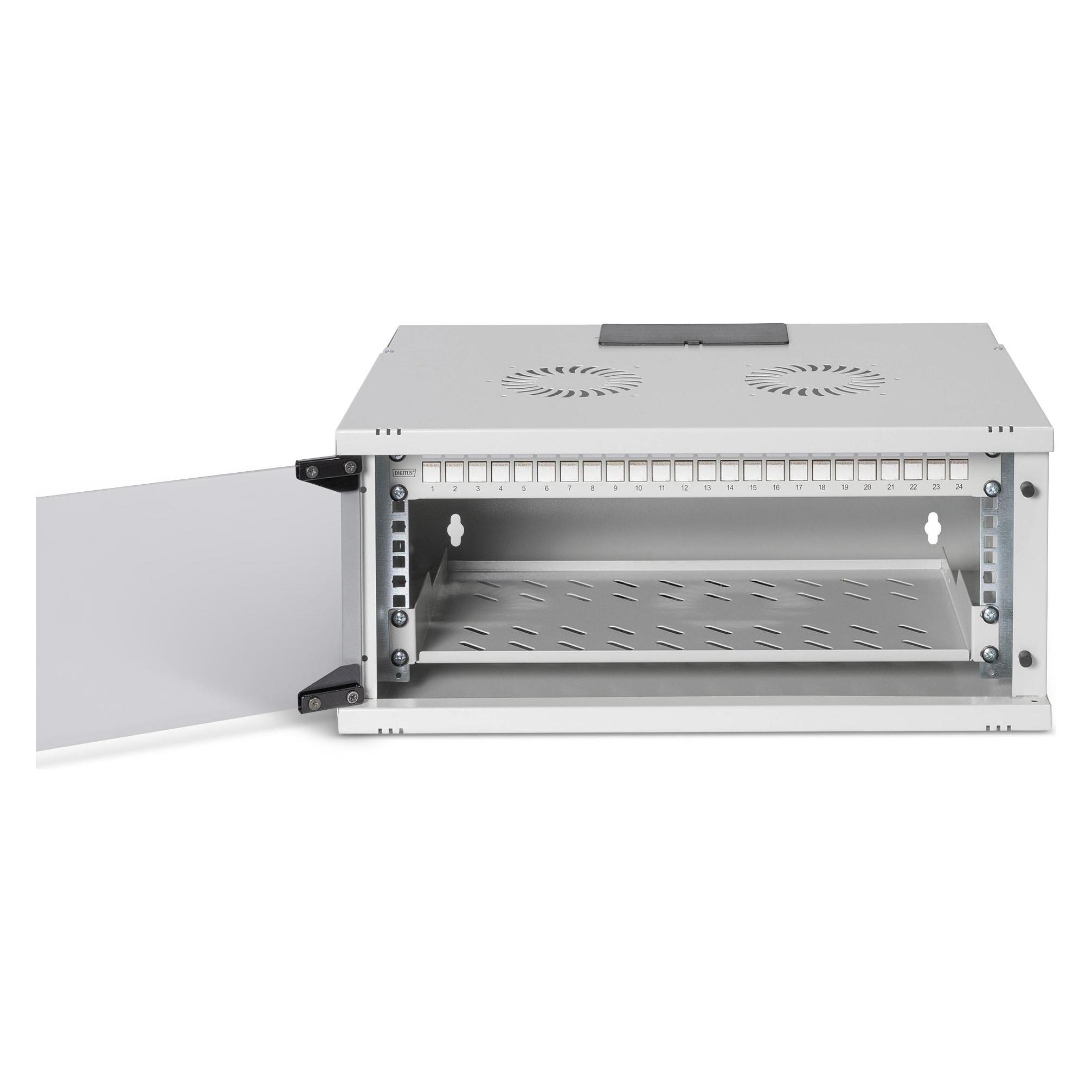 Digitus 19" Netzwerk-Set, 4HE Wandgehäuse und Zubehör, gr SOHO PRO Version (4 HE, 19 Zoll Rack) (DN-49200-SET)