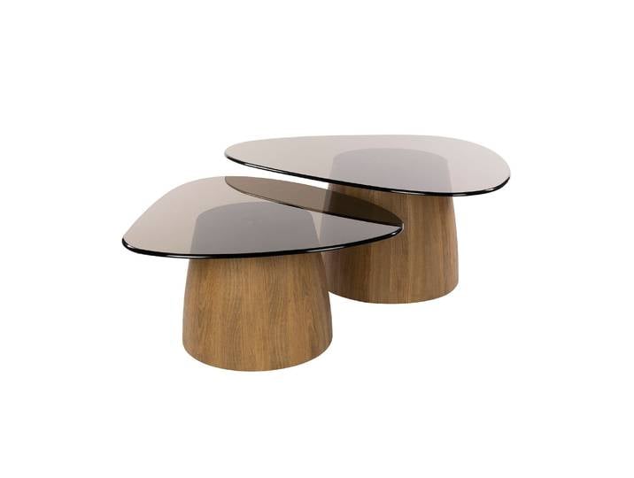 Clemento Tinto Couchtisch Bronzefarbenes Glas