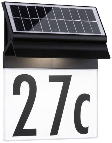 Paulmann 94694 Solar Housenumber Solar-Hausnummernleuchte Warmweiß Schwarz
