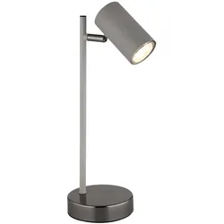 Tischlampe Nachttischlampe Leselampe beweglich Schlafzimmerlampe grau H 35 cm