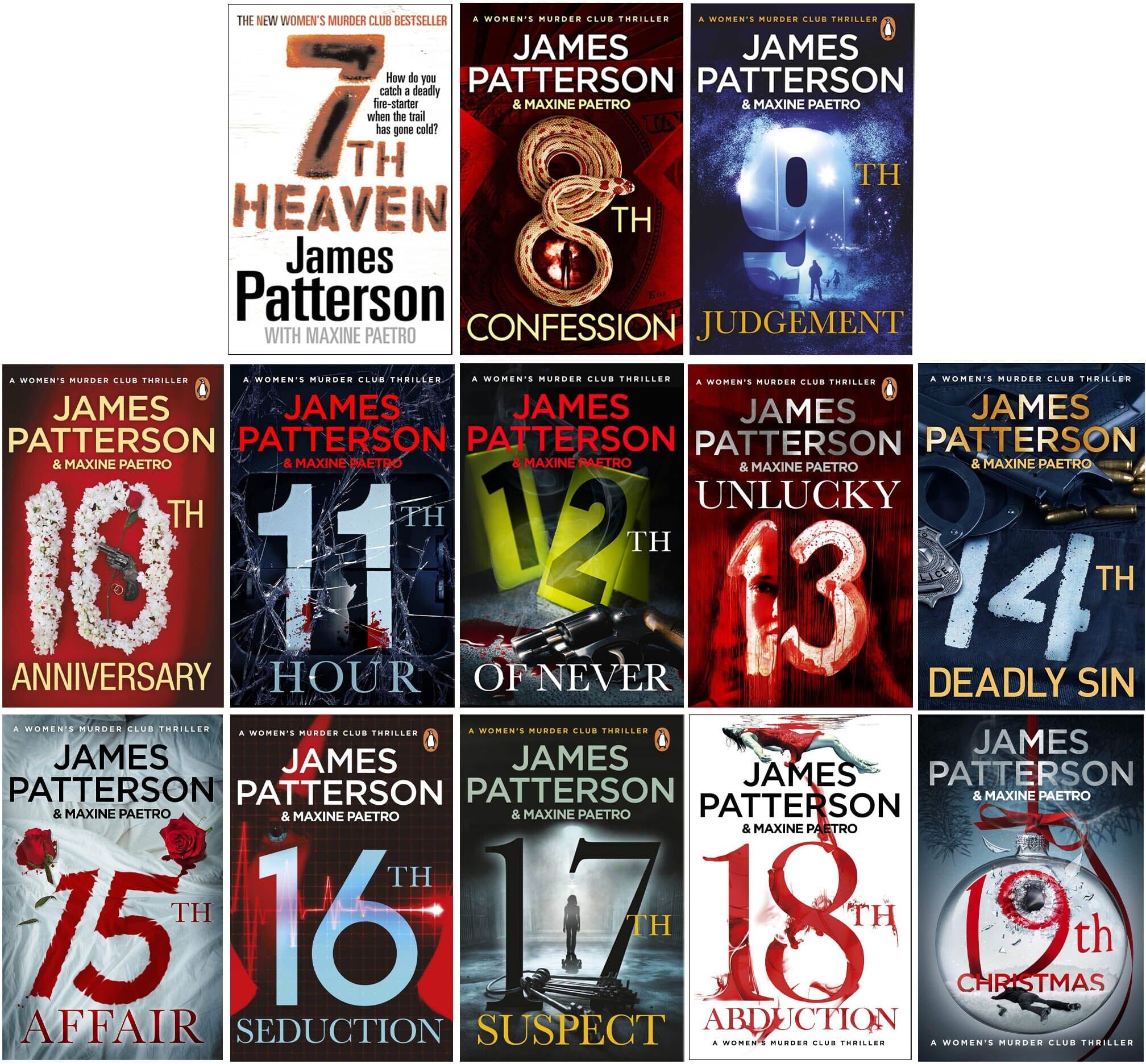 Women's Murder Club by James Patterson: Books 7-19 Collection Set - Fiction - Paperback Penguin Random House