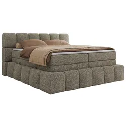 BOXSPRINGBETT NIRA KING 120/200 Grau Strukture - H3