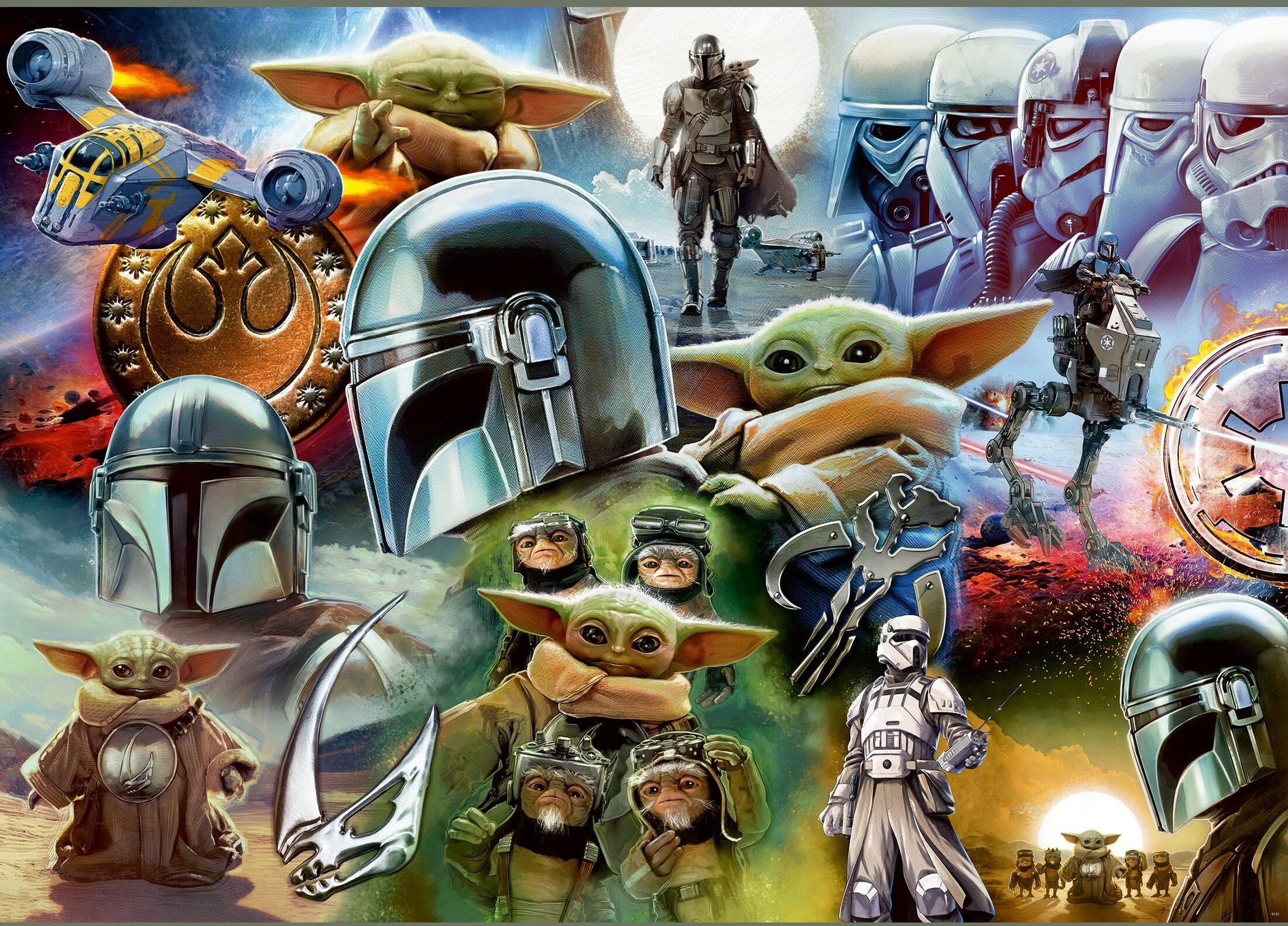 Ravensburger Star Wars The Mandalorian and Grogu 1000 Piece Jigsaw Puzzle for Adults, Officially Licensed, 70 x 50 cm