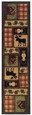 Style Haven Hearthstone Lodge Brown/ Red Area Rug