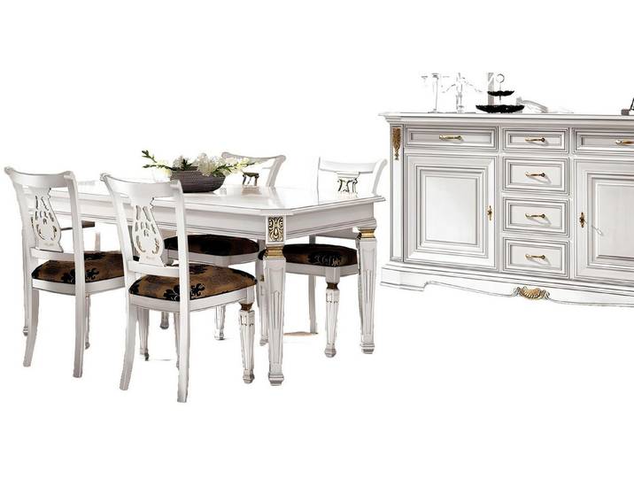 Xlmoebel Esstisch Weißer Holztisch im modernen italienischen Design (Esstisch, 1-St., Esstisch), Hergestellt in Europa