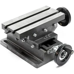 Wiltec, Schraubstock + Zwinge, 2-Achsen Kreuztisch 220x100mm Koordinatentisch Frästisch aus Gusseisen (220 mm)