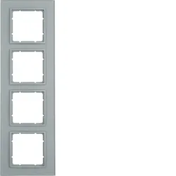 Berker 10146414 Rahmen 4fach B.7 Glas alu