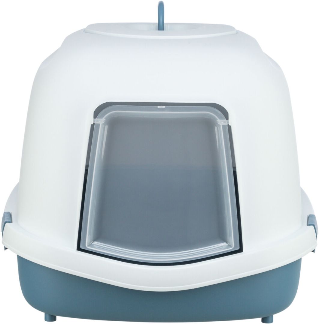 TRIXIE Katzentoilette Primo XXL Top, mit Haube, 56 x 47 x 71 cm, blau / weiß