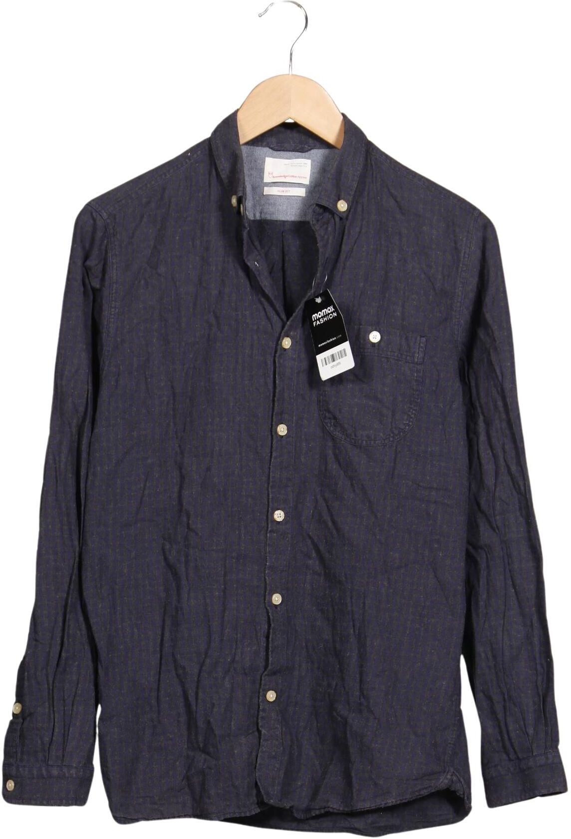 Knowledge Cotton Apparel Herren Hemd, Marineblau, Gr. S, Baumwolle - Second Hand