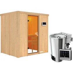 Karibu Sauna Fanja-3,6kW230V Bioofen-Steuerg.-Ohne Dachkranz
