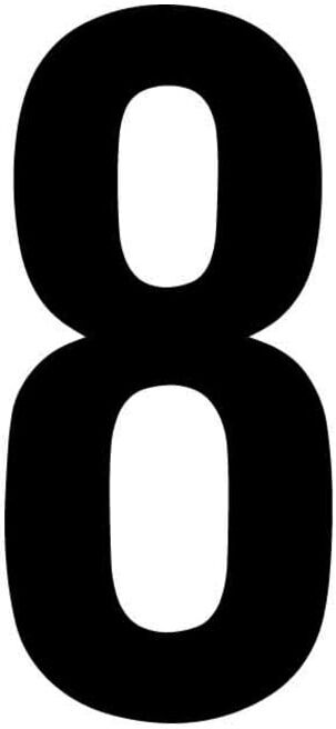 RZB Chiffre 8 noir 100 mm 99222.013.8 (99222.013.8)
