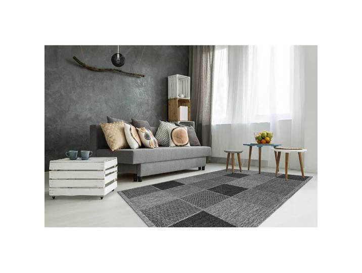 Kurzflorteppich Indonesia-Sulawesi Silber/Silber Webstoff 80 x 150cm