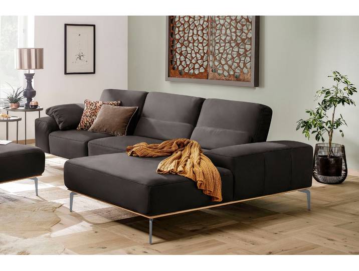 Ecksofa, Longlife Xtra-Leder Z73, Braun, 319×178 cm, Mit Sitztiefenverstellung, Modern, W.SCHILLIG