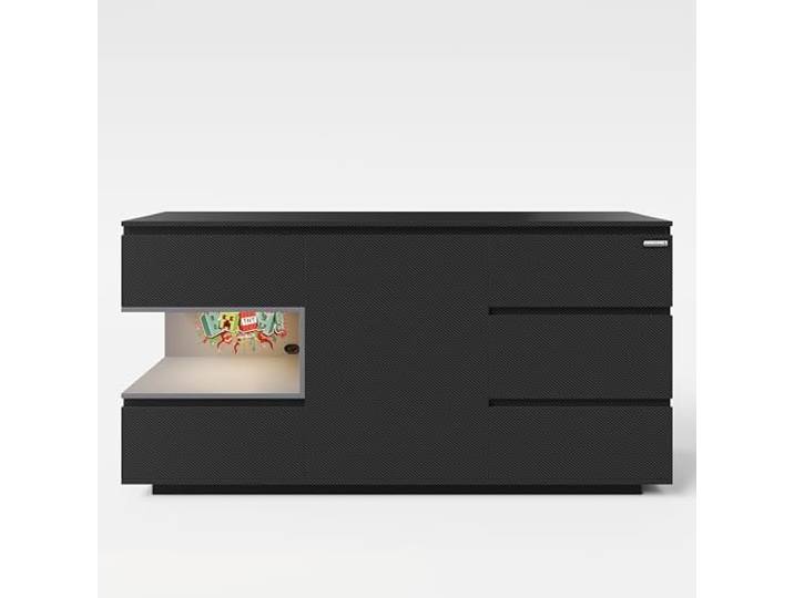 phoenix group AG Minecraft - Sideboard mit 5 Schubladen, 1 Tür und 1 Konsolenfach, Schwarze Carbon Optik