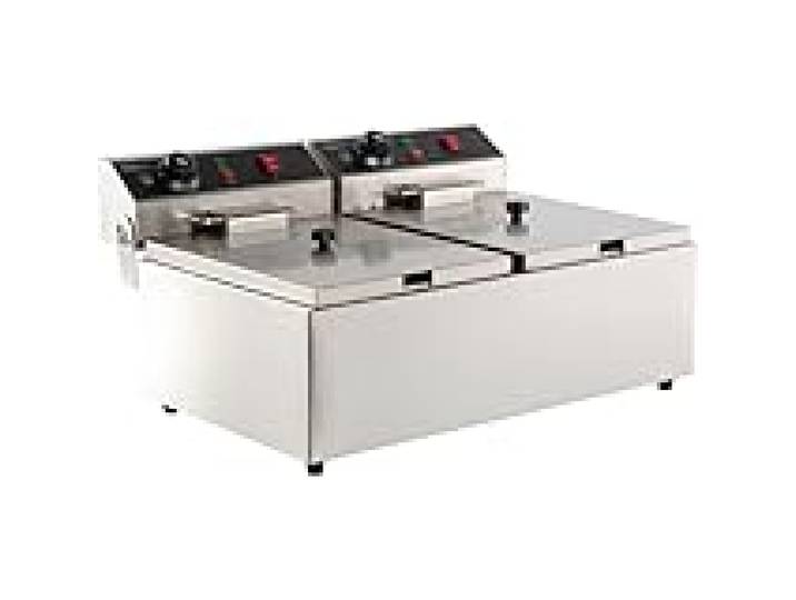 Friteuse Professionnelle Électrique - 2 x 6 L sans Robinet de Vidange - Combisteel