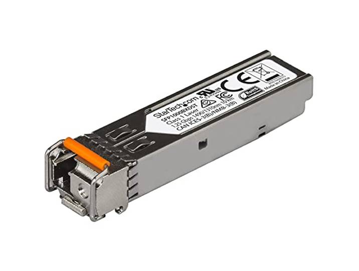 StarTech.com MSA Conform Gigabit glasvezel SFP transceiver 1000Base-BX (Downstream) - Single Mode LC LWL SFP- 10 km - 1490nmTX/1310nmRX