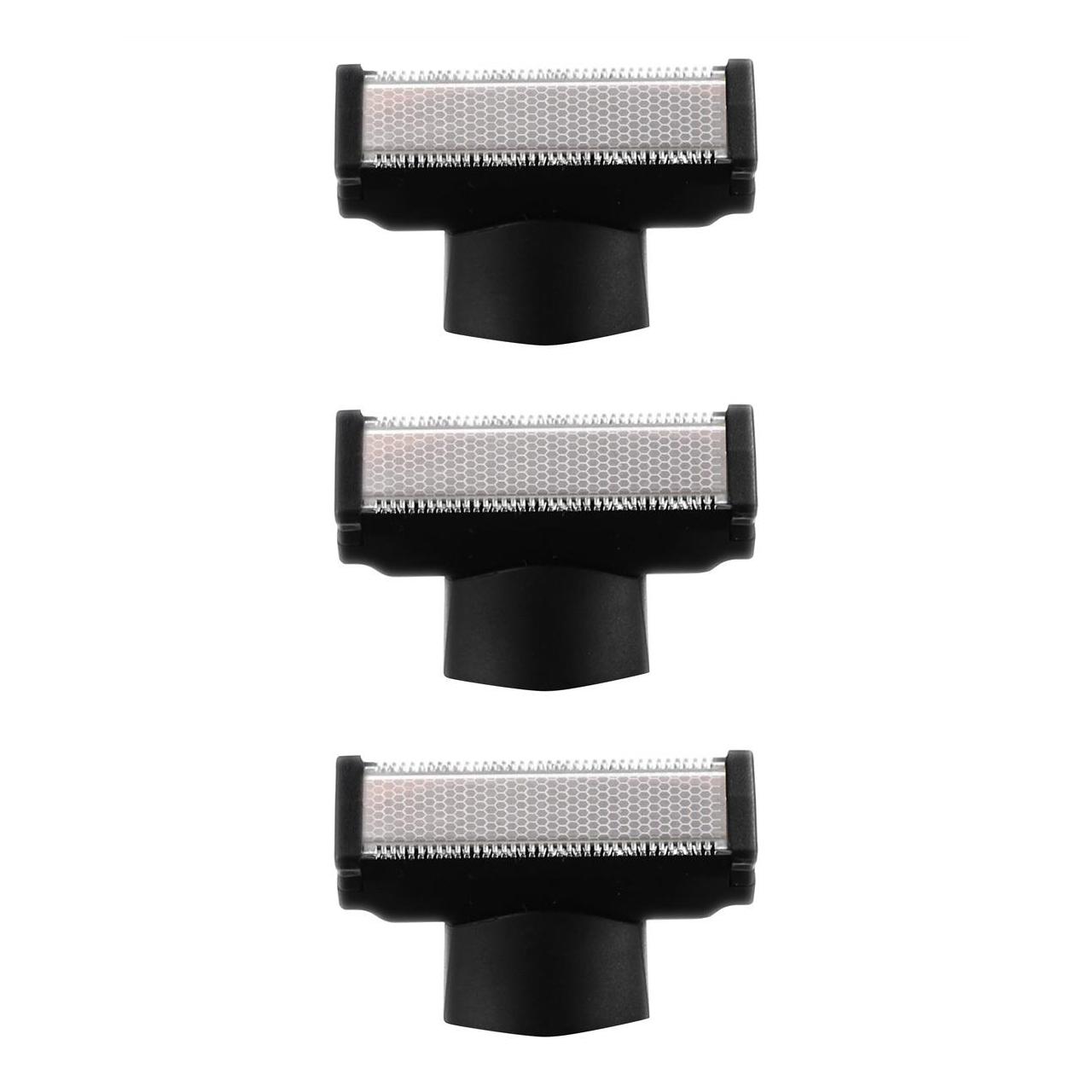 Melissa 16680055 - Set von 3 zusätzlichen Scherköpfen für den 16680054 Barttrimmer - Schwarz (3x) (16680055)