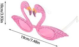 Useful Little Things Funny Hawaiian Theme Party Glasses Flamingo And Coconut Tree Pattern Photo Props For Summer Tropical Beach Decor q
