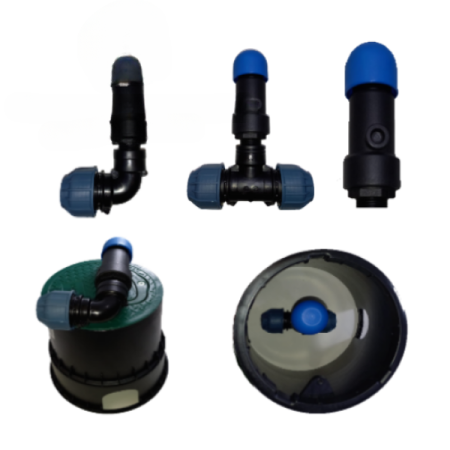 Entlüftungsventil - Belüftungsventil 3/4" und 1" - für XFD, XFS, Uniram, Hydro PC Tropfrohre - Tropfschlauch (Entlüftungsventil 3/4", 1": Entlüftungsventil 1" AG) 5.12-ENT02