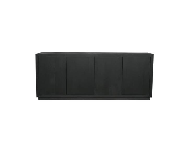 Buffet minimaliste bois noir 4 portes