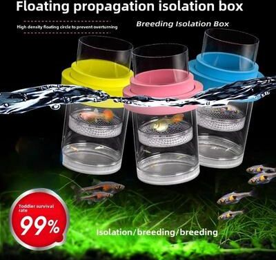 Uplift Essentials Dual Chamber Aquarium Breeding Box And Fry Isolation Hatchery black