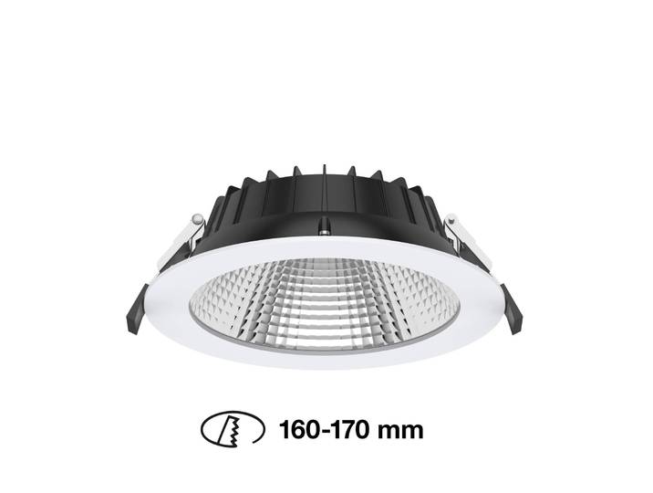 The Light Group SLC Shift LED-Einbaustrahler Ø 19cm CCT, weiß Shift, dimmbar, weiß / opal, für Wohn- / Esszimmer, Aluminium