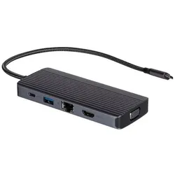 Icy Box IB-DK4040a-CPD (USB-C, 10 Ports), Dockingstation + USB Hub, Silber, Grau