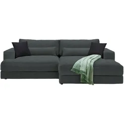 Ecksofa Fabiona rechts Graphitfarben