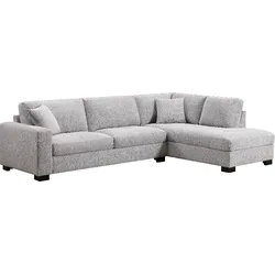 Happy Home Ecksofa, ca. 308 x 207 x 91 cm - Hellgrau