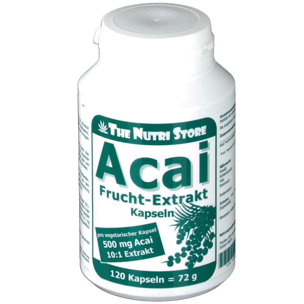Acai Frucht Extrakt 500 mg vegetarische Kapseln 120 St