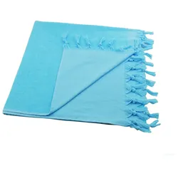Sensepura Hamamtuch Frottee mit Fransen ca. 90x180 cm türkis