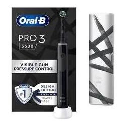Oral-B Elektrische Zahnbürste Pro 3 3500 Design Edition mit Timer - Schwarz (49982704)