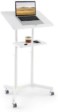 1/2PCS Mobile Laptop Podium Standing Desk & Casters/Storage Tray