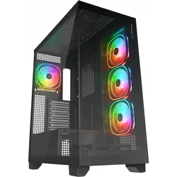 Rampage Obudowa Hydra V1 ARGB czarna, PC Gehäuse Zubehör