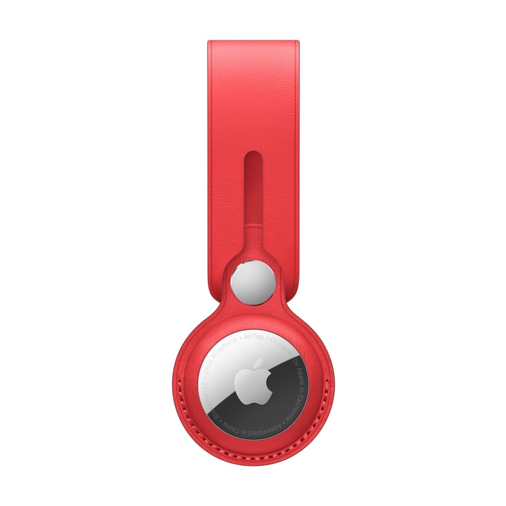 Apple Leather Loop voor de Apple AirTag - Rood