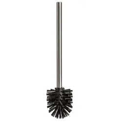 Toilettenbürste Haug WC-Rundbürste schwarz mit Griff Edelstahlgriff, Kopfdurchmesser 7,8 cm, PBT Borsten mittel