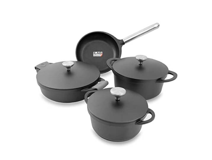 KOPF Topfset Induktion Atavola, 8-teilig, Schwarz, Aluguss