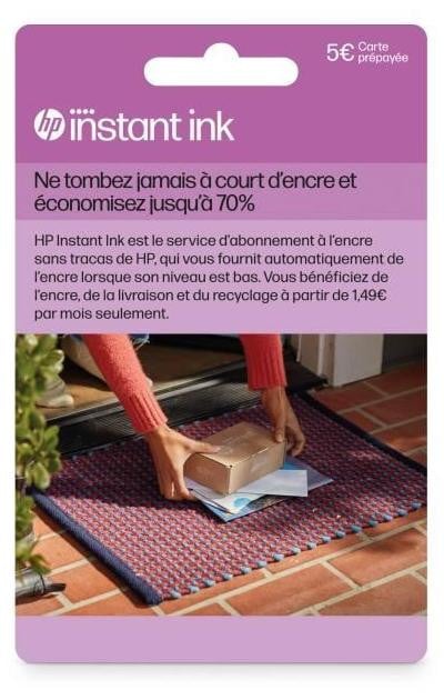 HP Instant Ink Prepaid Card voor originele HP inktcartridge levering via abonnement