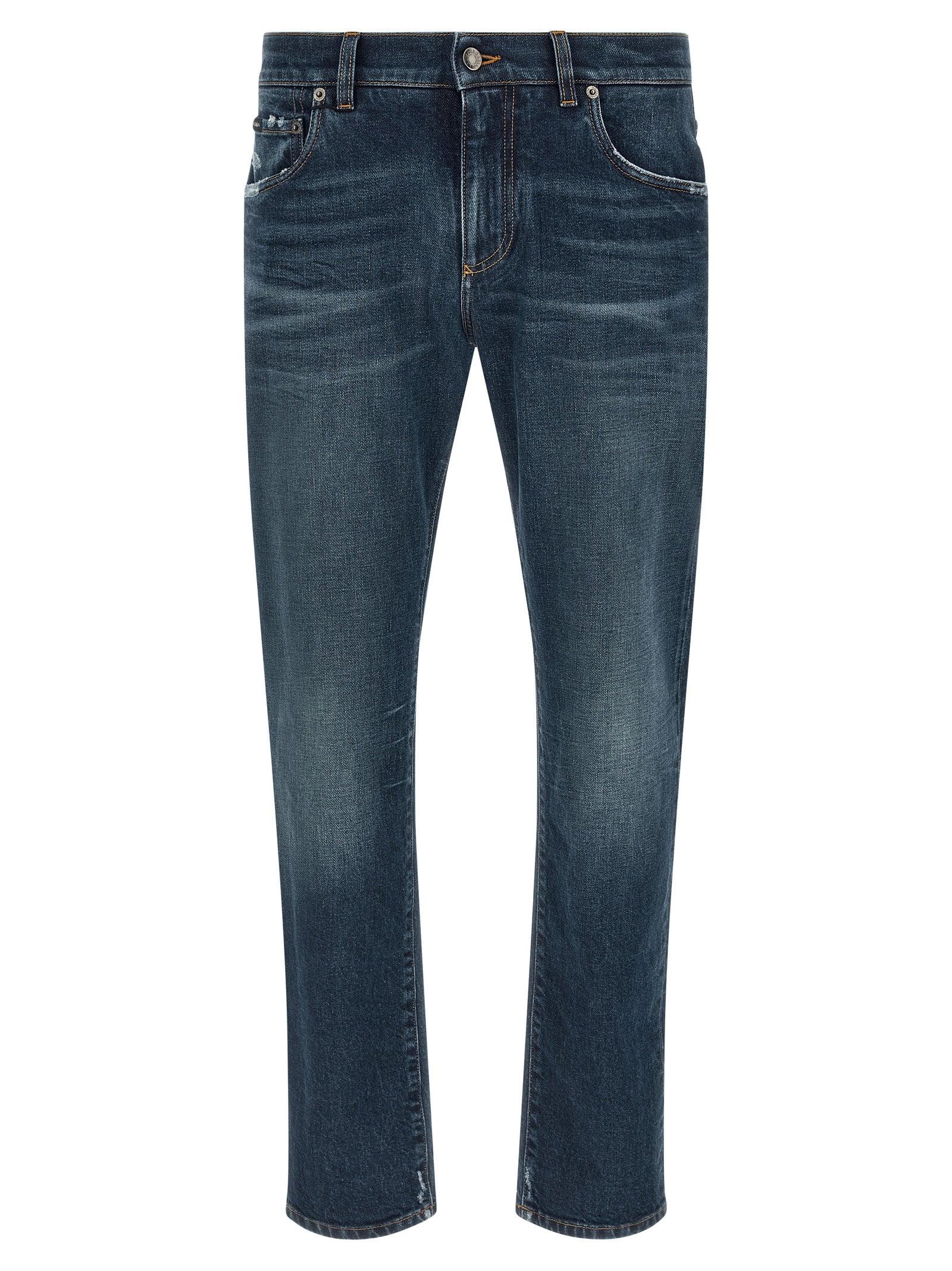 Dolce & Gabbana Blaue Baumwolljeans Denim