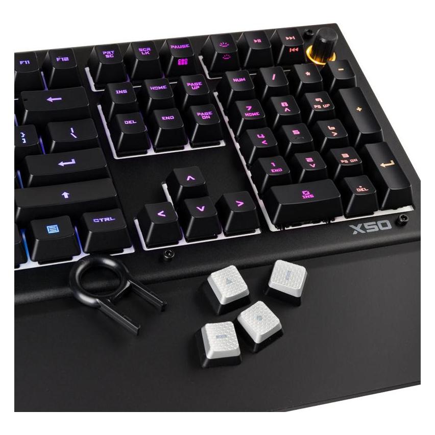 Das Keyboard X50Q, US Layout, soft tactile Omron (US, Kabelgebunden) (DKGKX50P0GZS0UUX-USEU)
