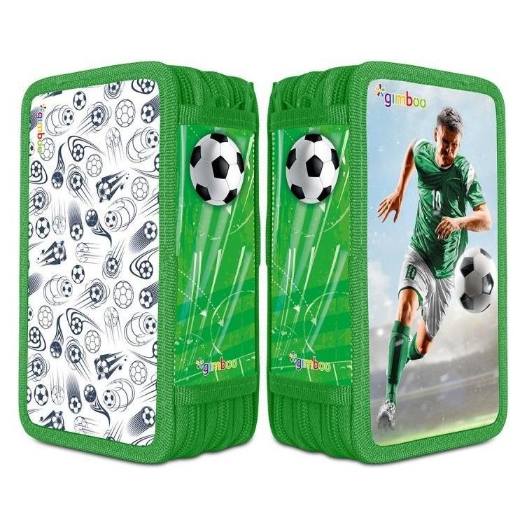 Connect Schulmppchen GIMBOO, mit Ausstattung, 3 Fcher, Fuball, grn (45969716)