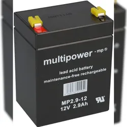 Multipower MP2,9-12 AGM Bleiakku 12V 2,9Ah – F4,8 mm
