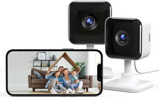 GNCC Beveiligingscamera Binnen - WIFI Camera met Bewegingsdetectie - 1080P Resolutie - Wit