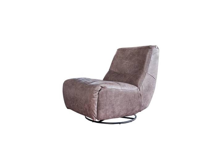 Kawola Sessel Elektrisch Verstellbar Cine Taupe Leder Relaxfunktion, Metall, Echtholz, Füllung: Komfortschaum, X-Form, 87x93x106 cm, Wohnzimmer, Sessel