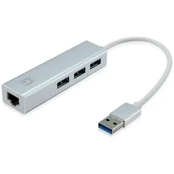 LevelOne USB-0503 Gigabit USB Netzwerkadapter mit USB Hub