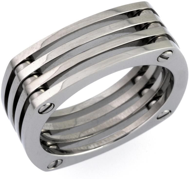 Unique Polierter Ring Edelstahl in modernem Design 7,5mm